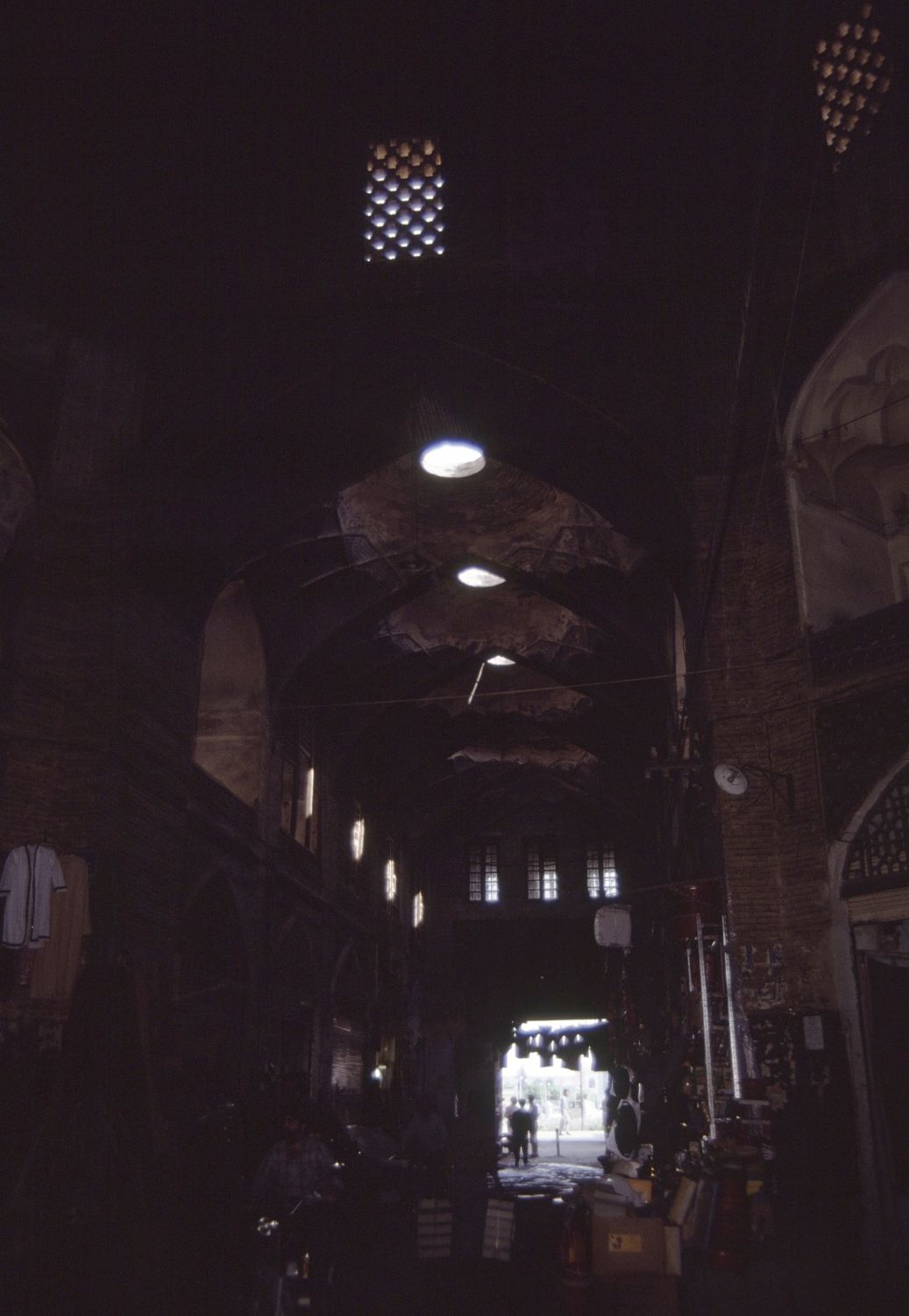 View along bazaar street toward main gate on the north end of Maydan-i Imam.