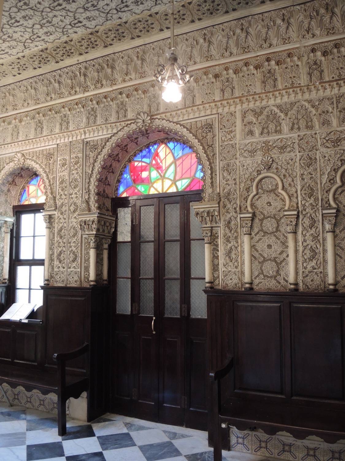 Interior view of the door