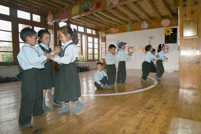Children at play in classroom