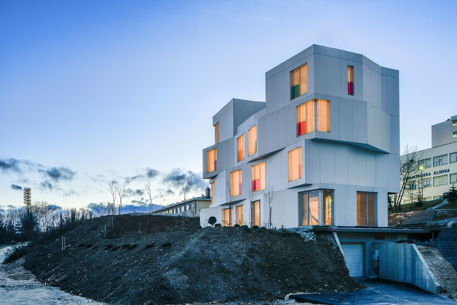 <p>Built on a sloping site, Parents House is composed of five floors.</p>