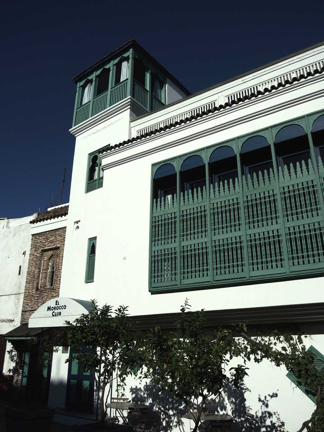 View of El Morocco Club on Place de Tabor