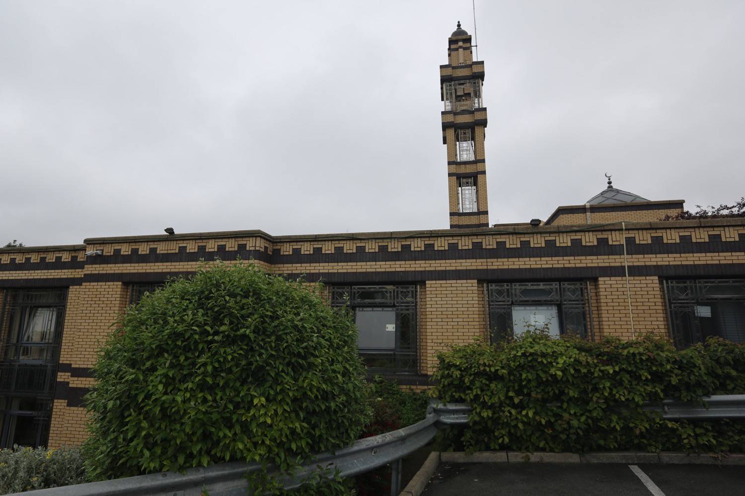 View of the minaret from the south parking