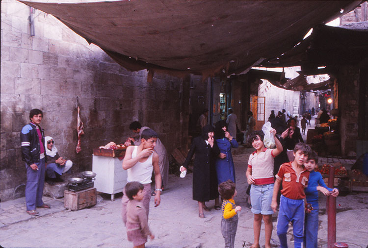 <p>View of street in Bab Qinnasrin Quarter, Aleppo</p>