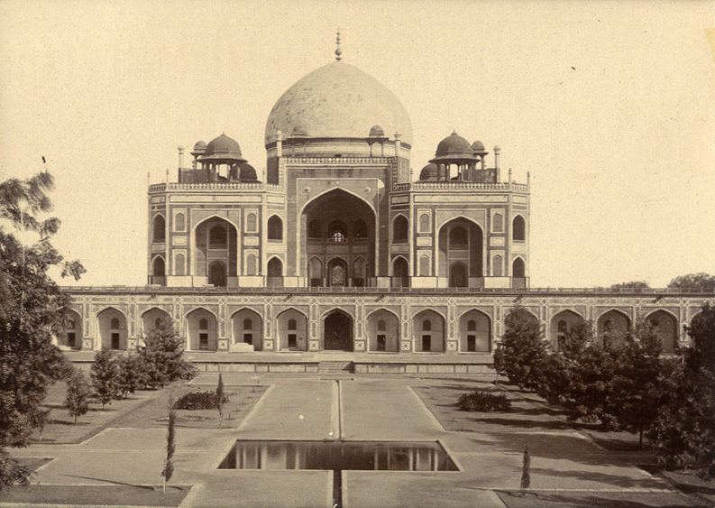 19th century image of Humayun's Tomb's central axis