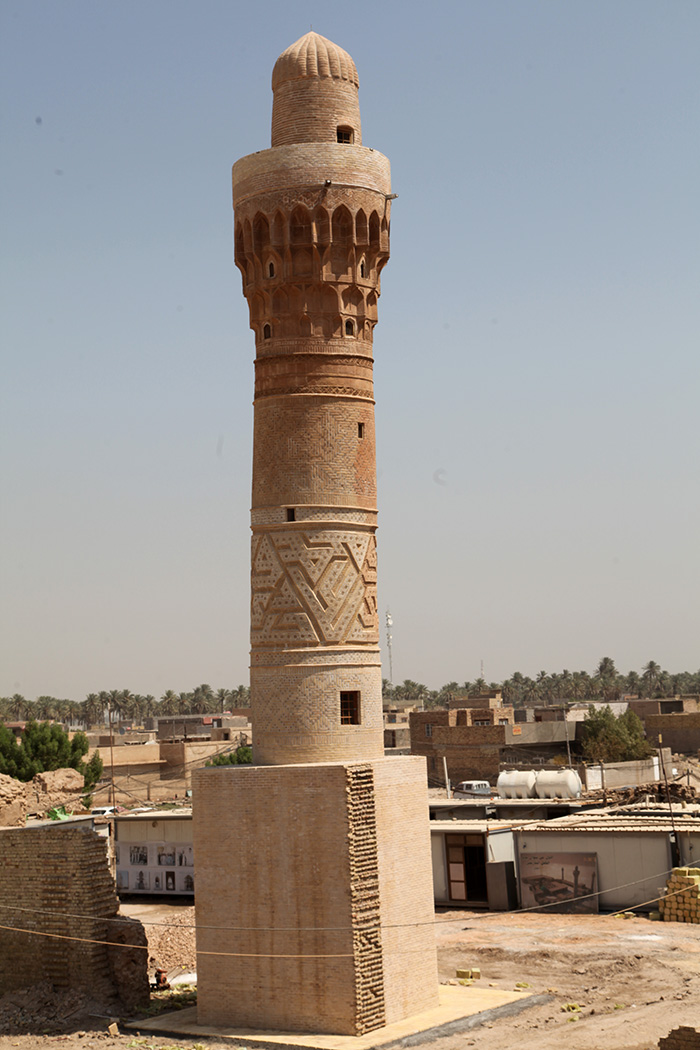 South west view of minaret after restoration 