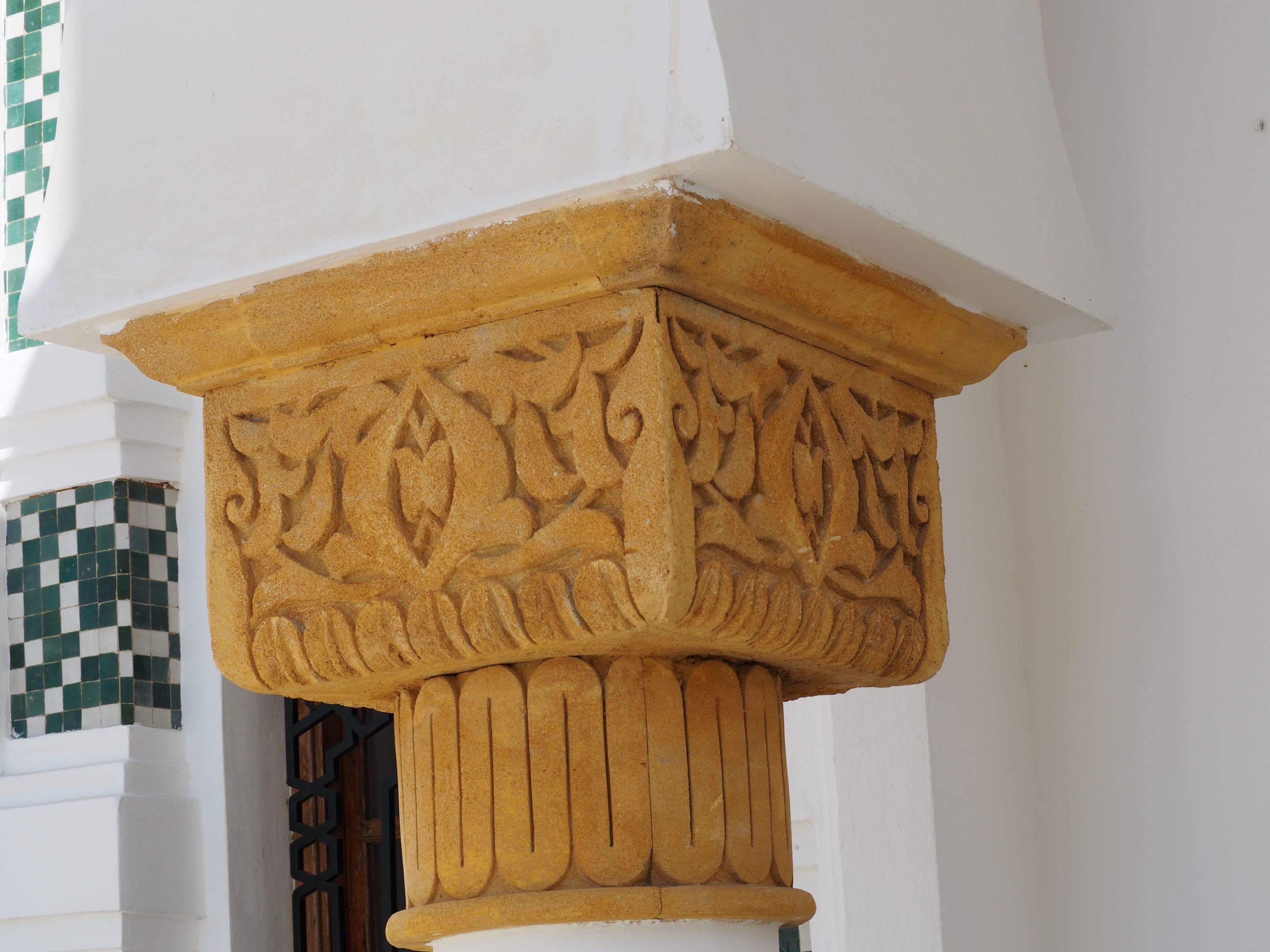 Princess Lalla ‘Abla’s Mosque  - <p>Detail view of a column capital </p>