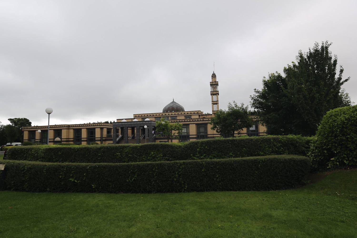 View of the mosque from the entry drive