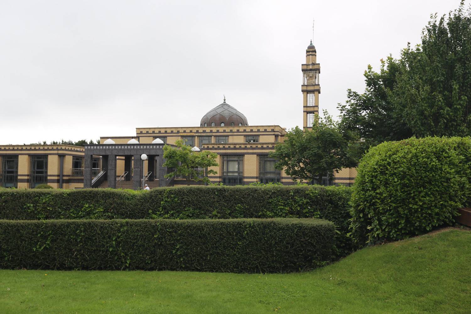 View of the mosque from the entry drive