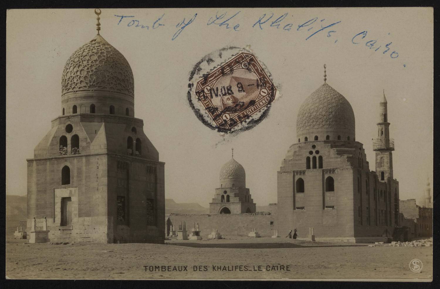 Postcard of tomb of the Khalifs, Cairo
