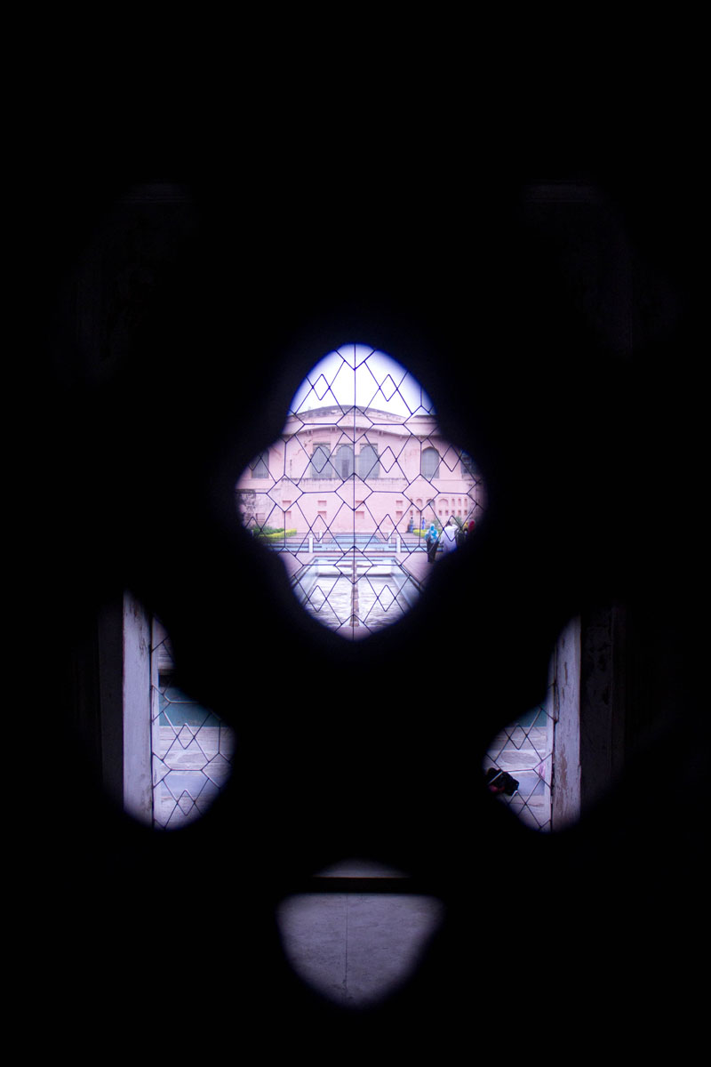 Surrounding seen through the marble jali of central chamber