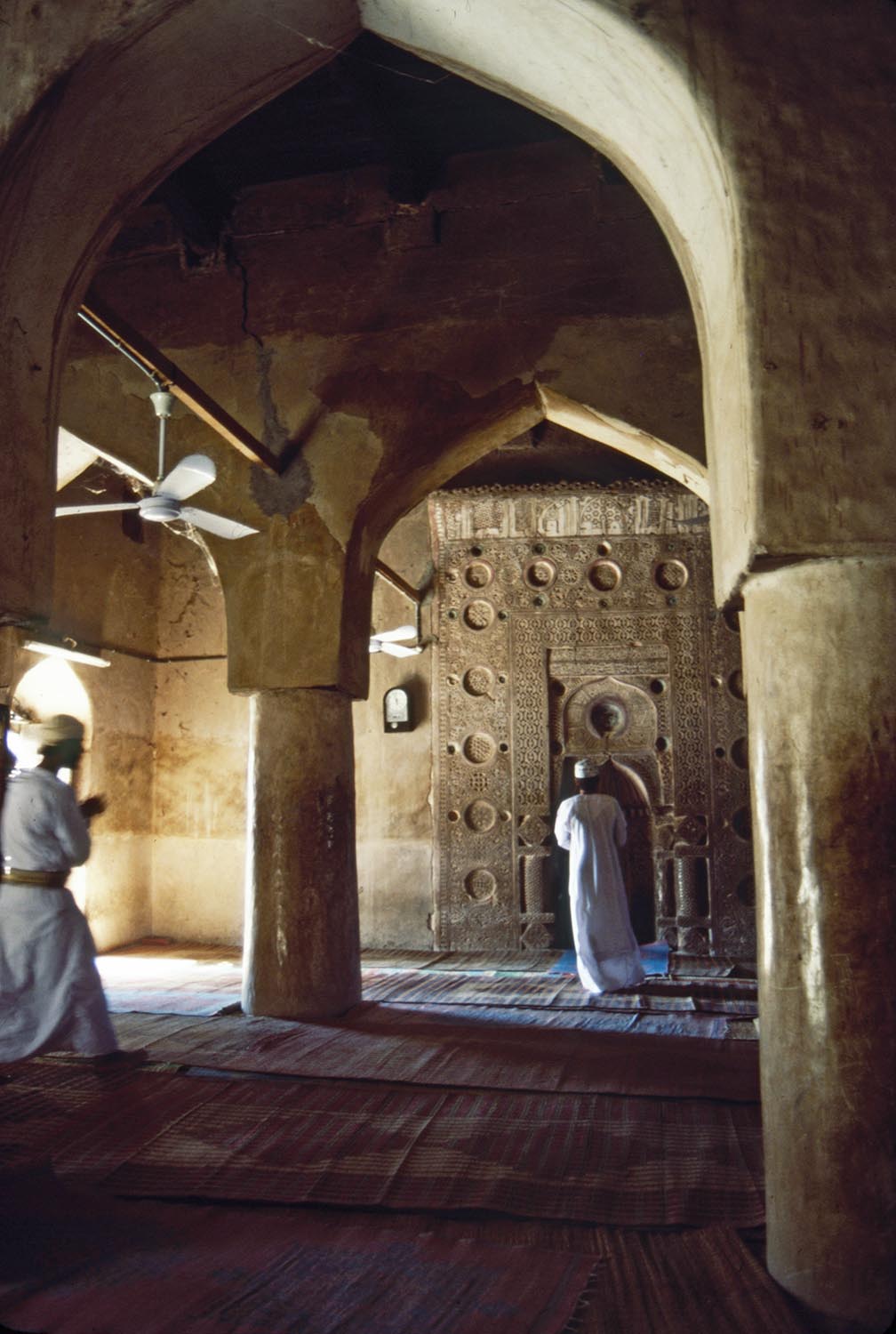 View of prayer hall toward mihrab.