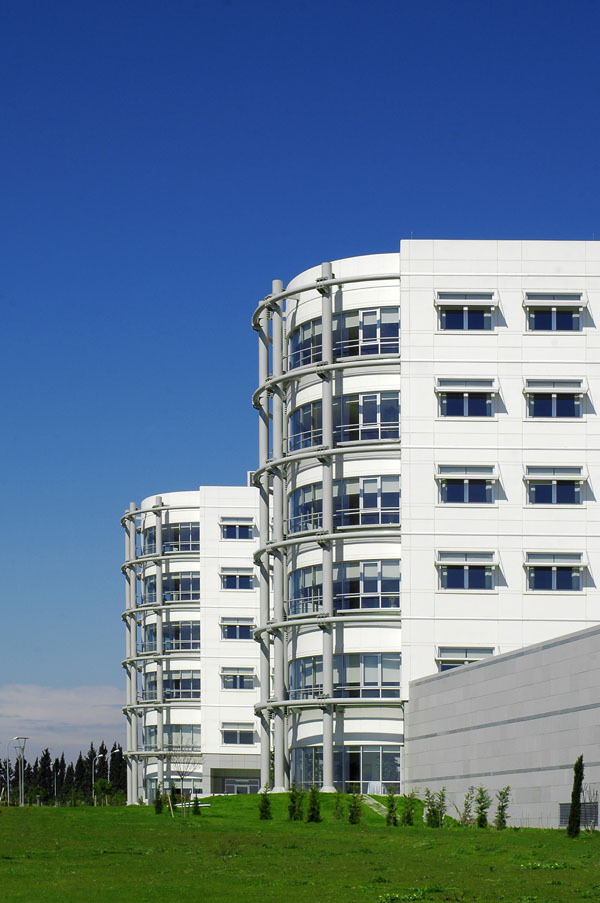 View of the façade