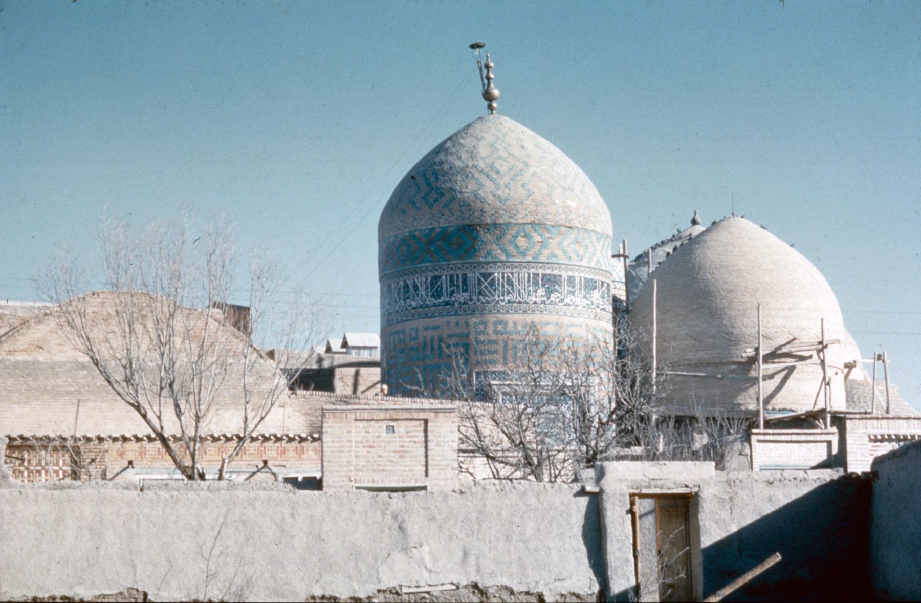 Exterior view from south showing tomb tower of Shaykh Safi (left) and Haramkhana (right)