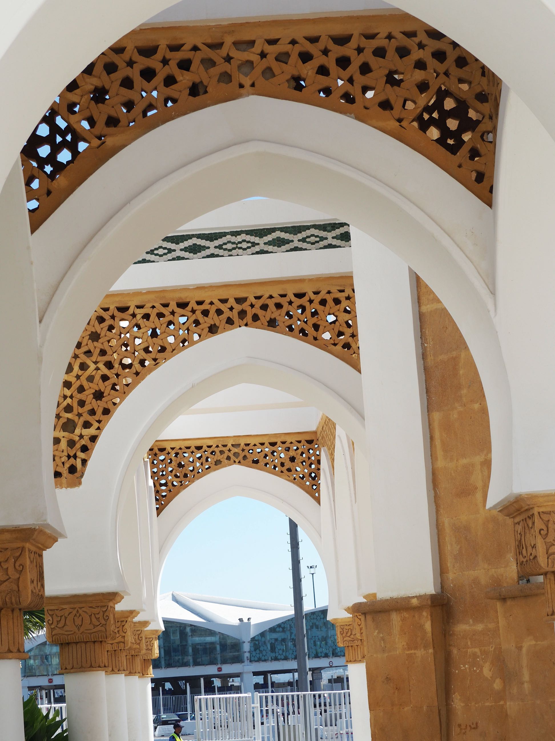 Princess Lalla ‘Abla’s Mosque  - <p>View along the entrance portico toward the ferry terminal</p>