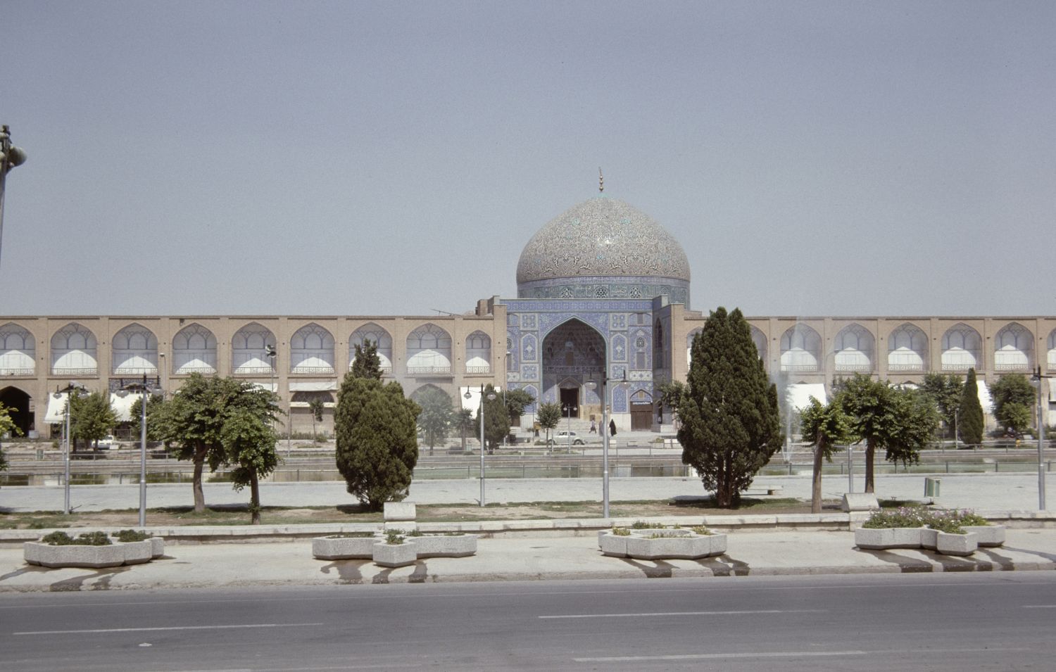 View across Maydan facing east toward portal of Shaykh Lutf-Allah Mosque.