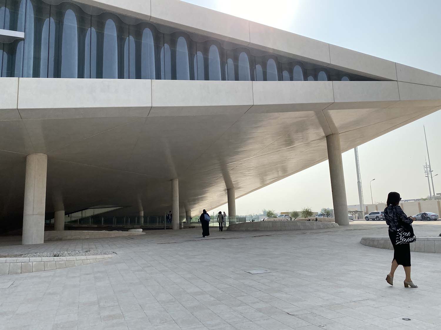 Partial view of Qatar National Library exterior