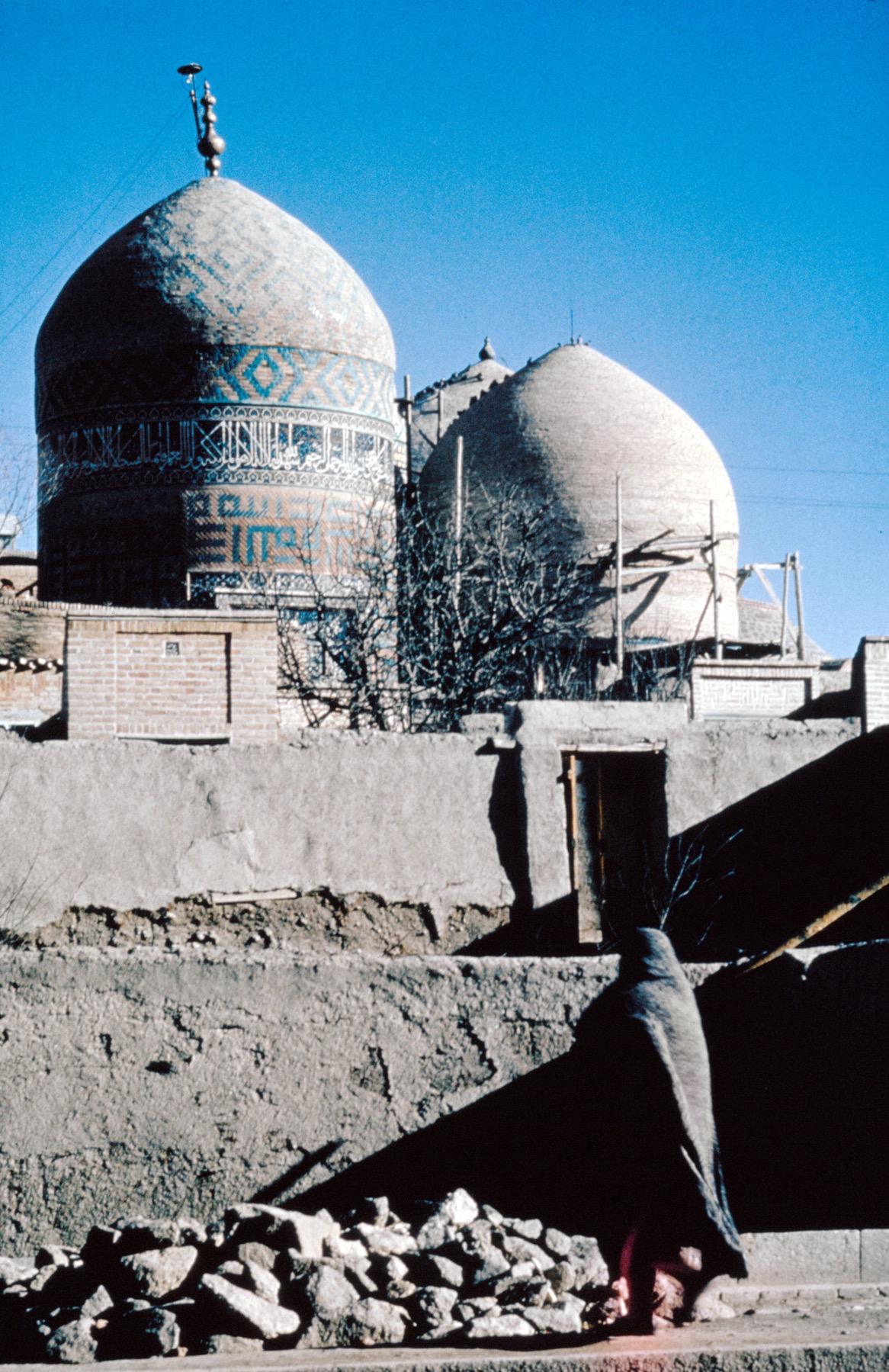 Exterior view from south, showing tomb tower of Shaykh Safi (left) and Haramkhana (right)