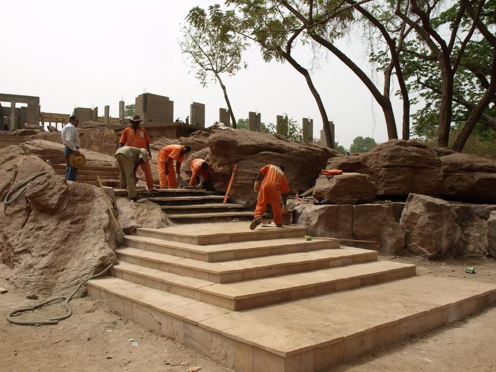 Work on the access steps
