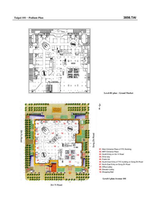Podium plan (B1 and ground floor)