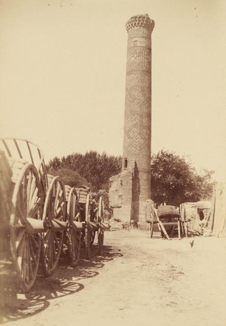 View of a corner minaret
