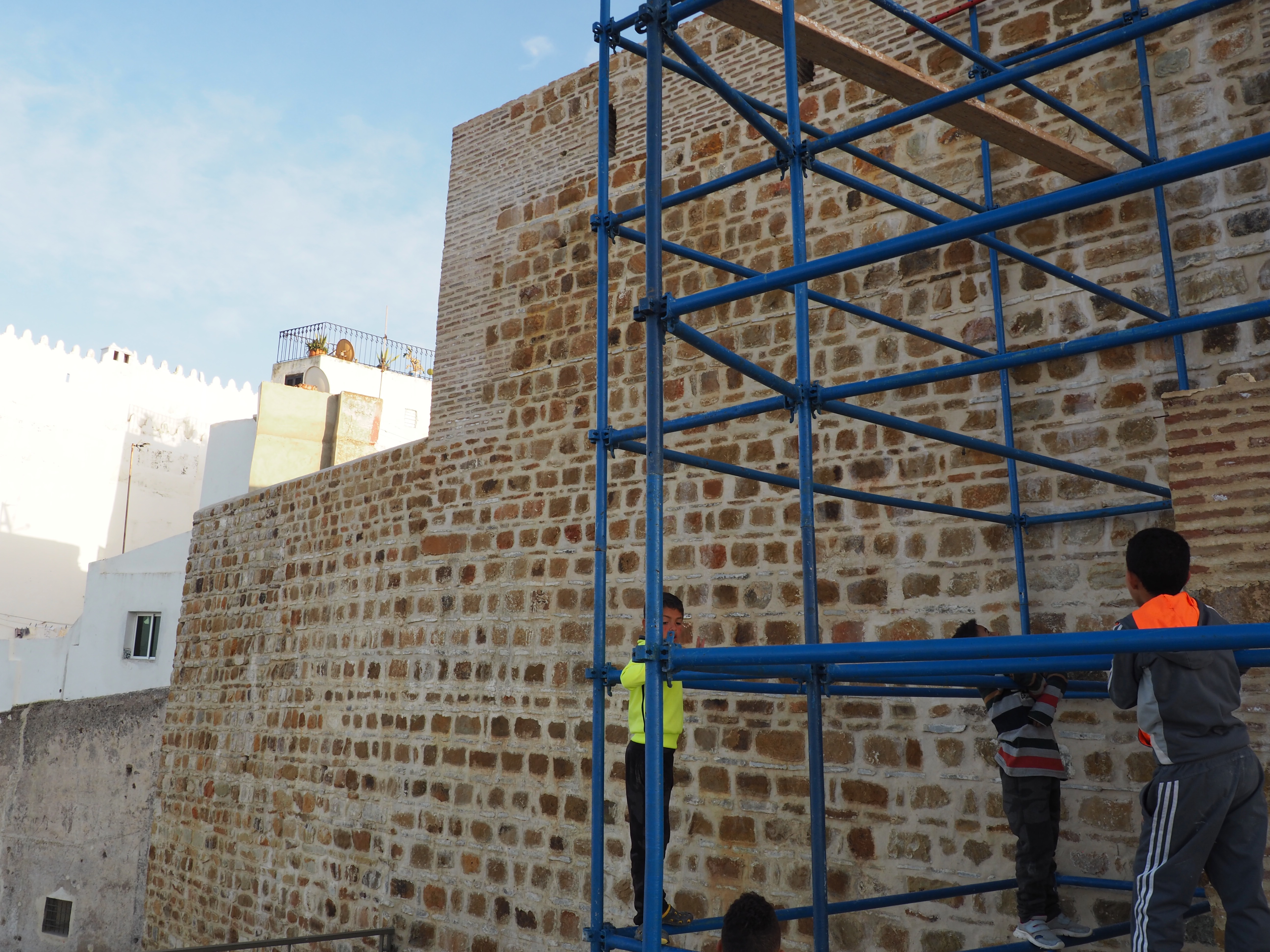 Qasba Tanja - <p>View of the north wall during reconstruction</p>