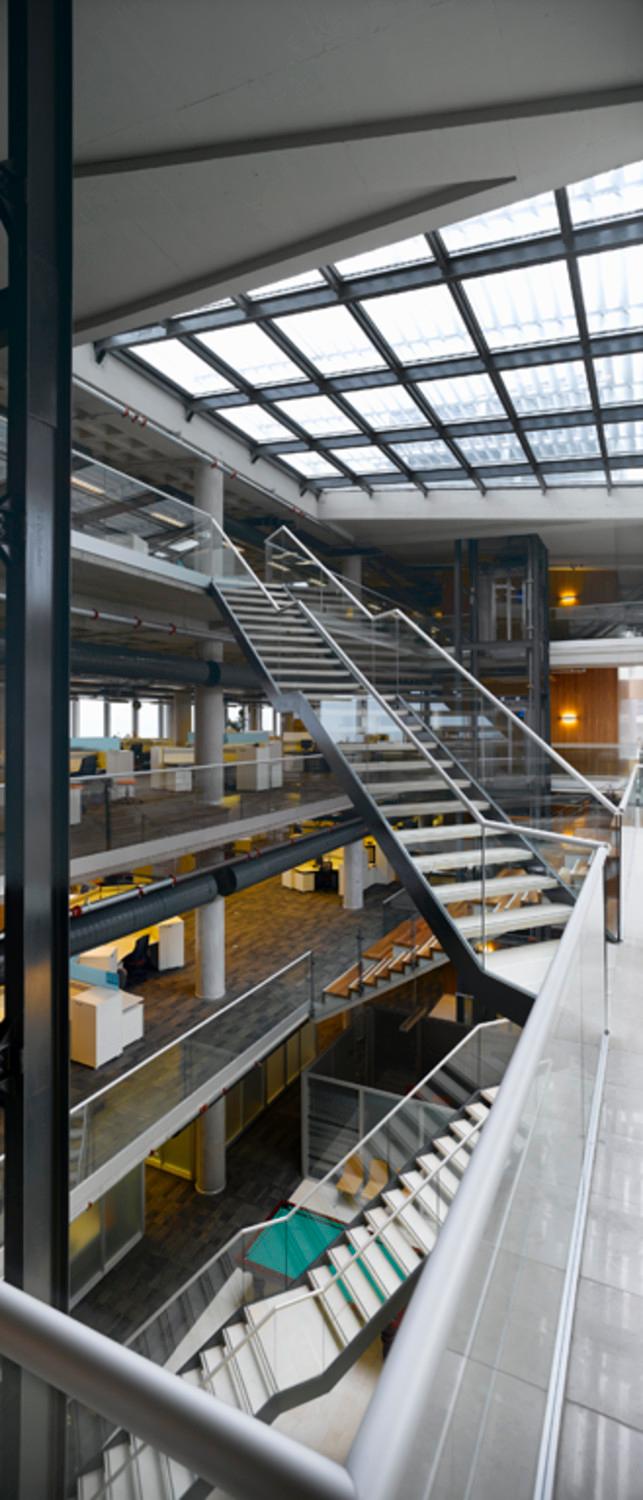 Interior with stairs and offices