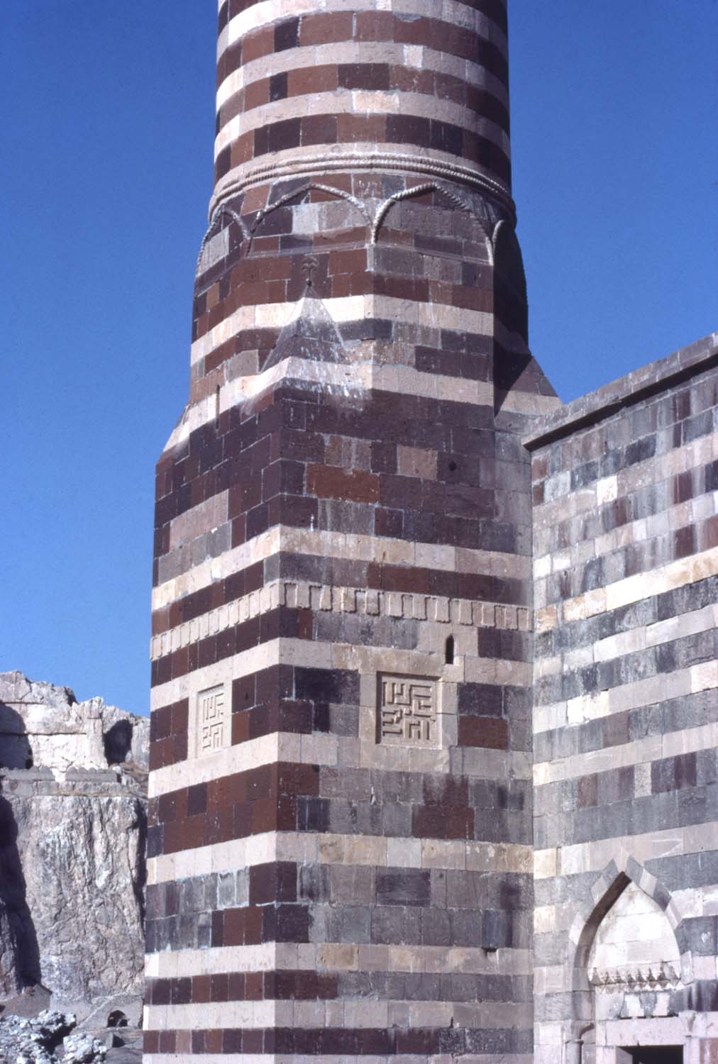 Base of minaret.