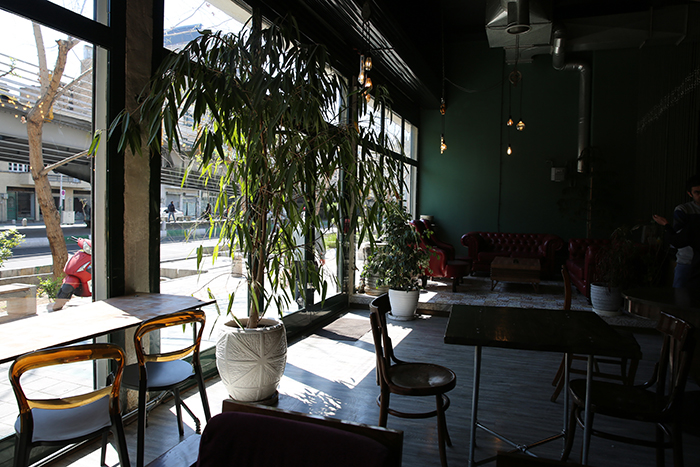 Enghelab Street Rehabilitation - Interior view of a coffee shop
