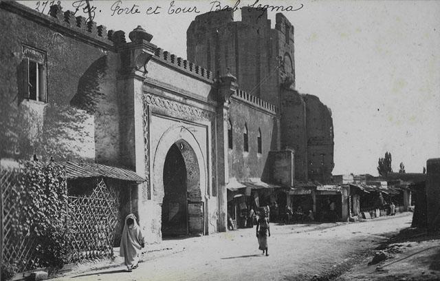 General view of Bab Segma and nearby tower / "Fez, Porte et Tour Bab Segma"