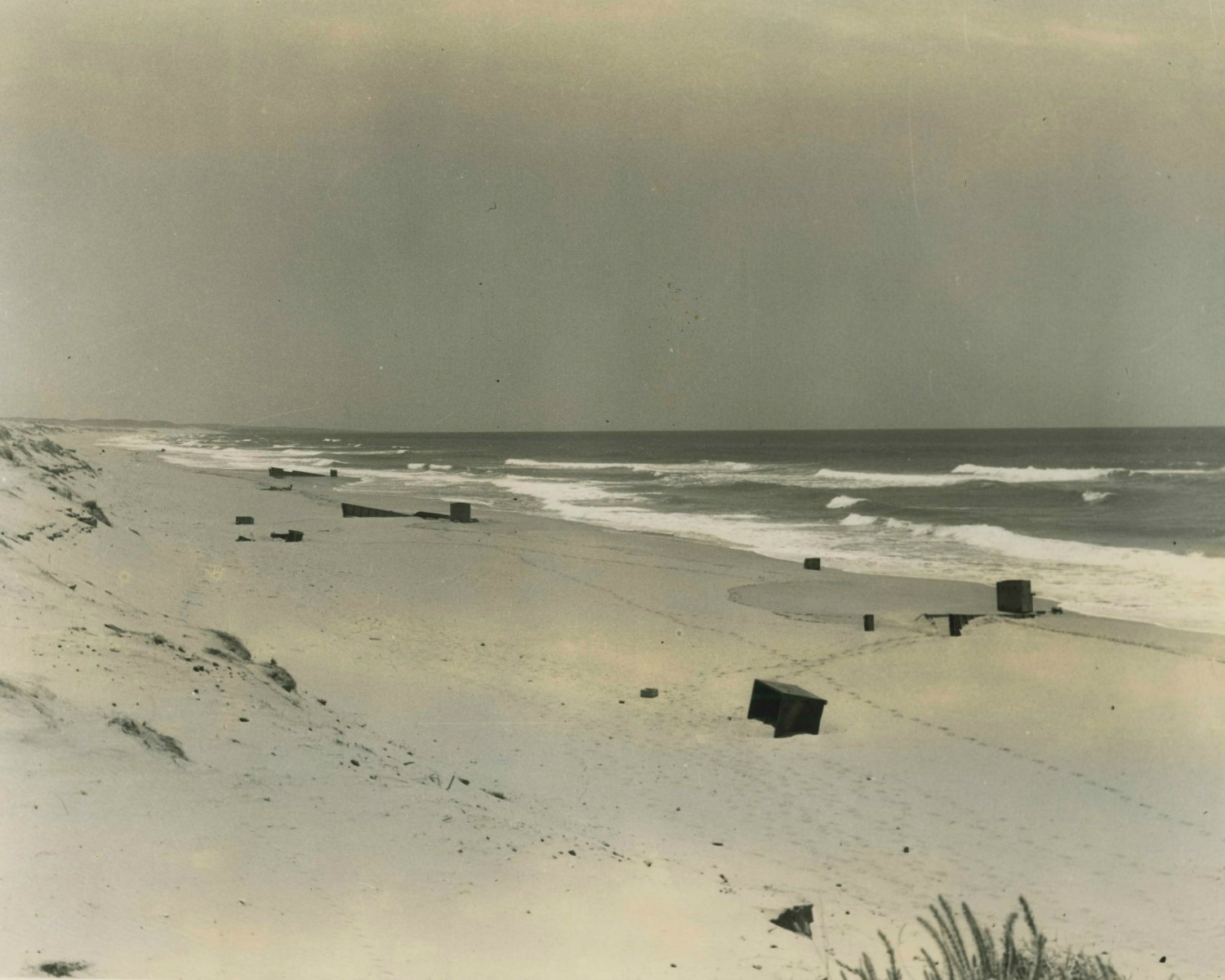  Mehdia - General view of "Blue Beach" showing wreckage of landing boats near Mehdia Plage -US Army Photograph label