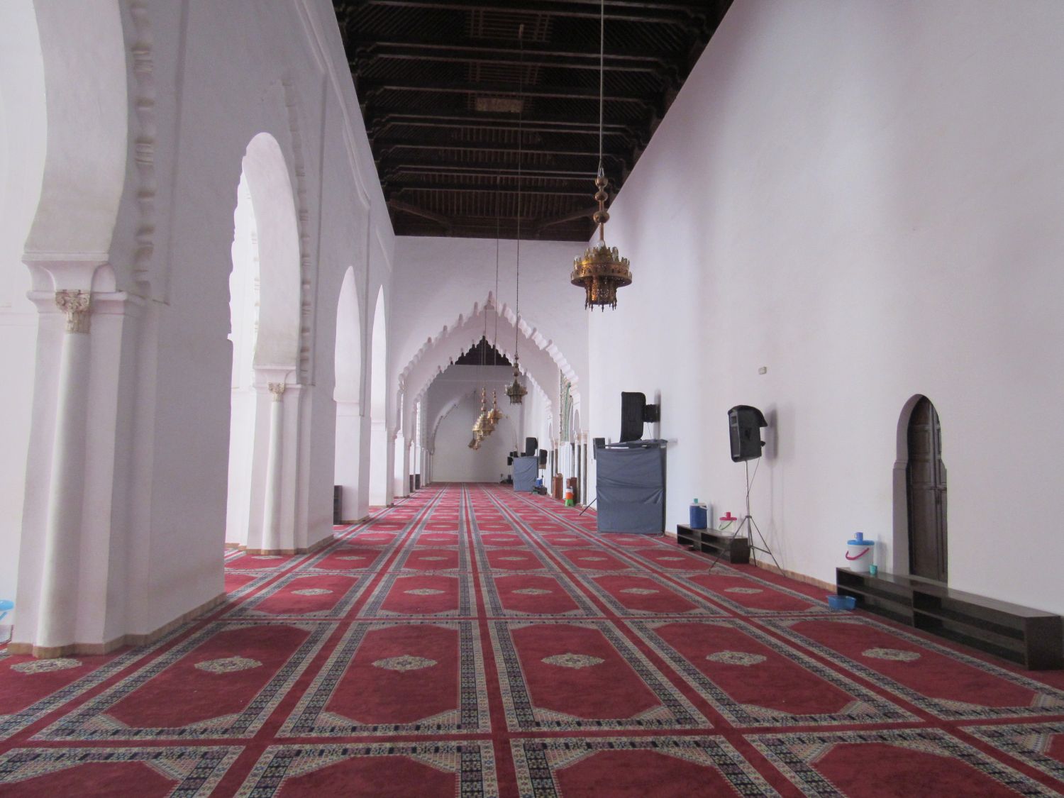 Interior view of the prayer hall.