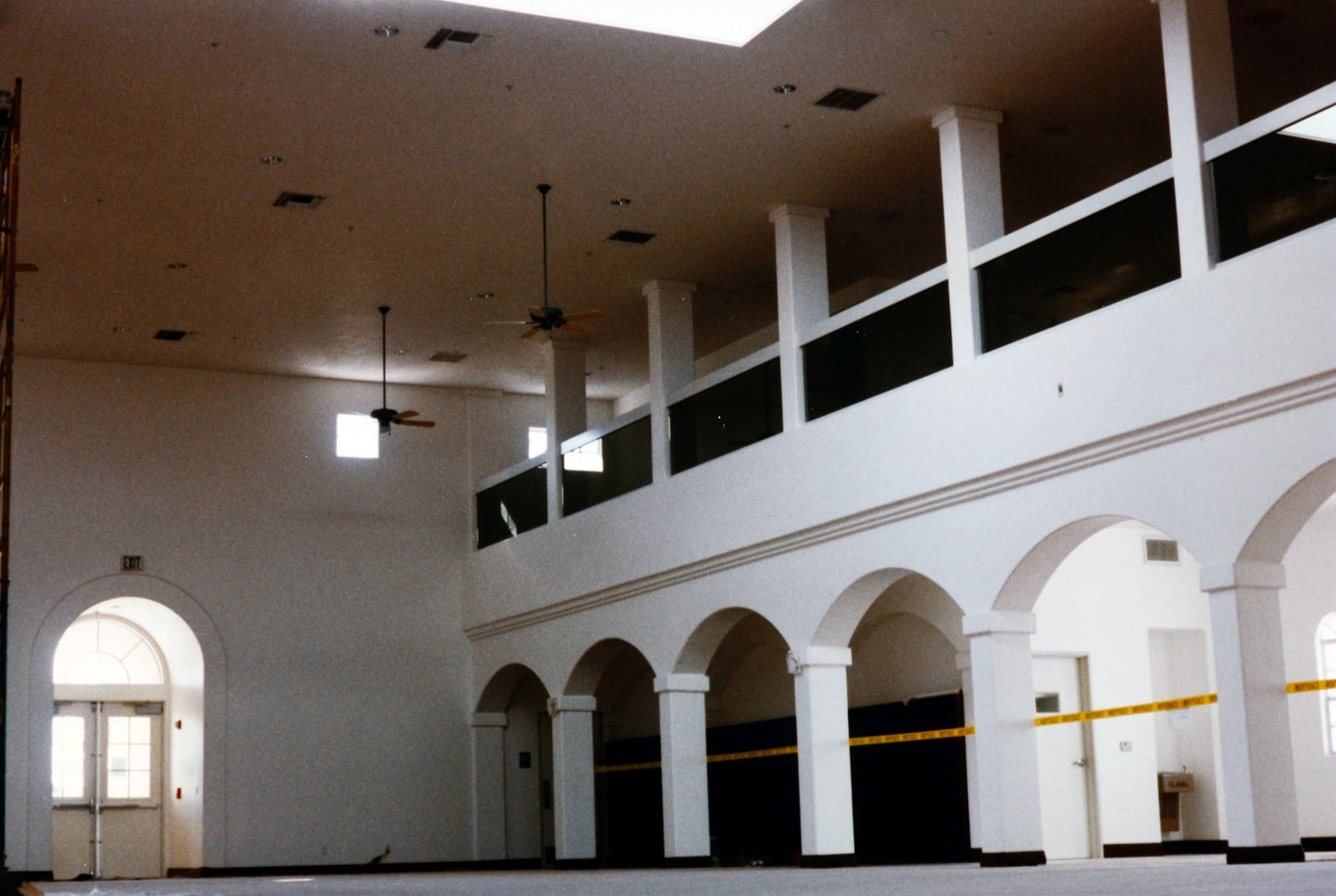 Interior view, prayer hall, with upper level gallery