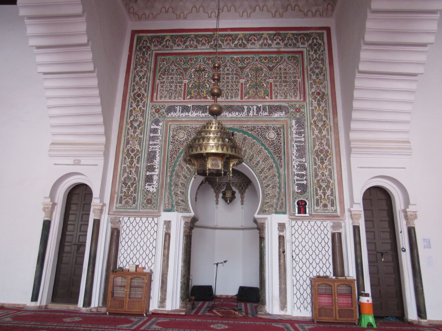 Interior view toward the decorated mihrab