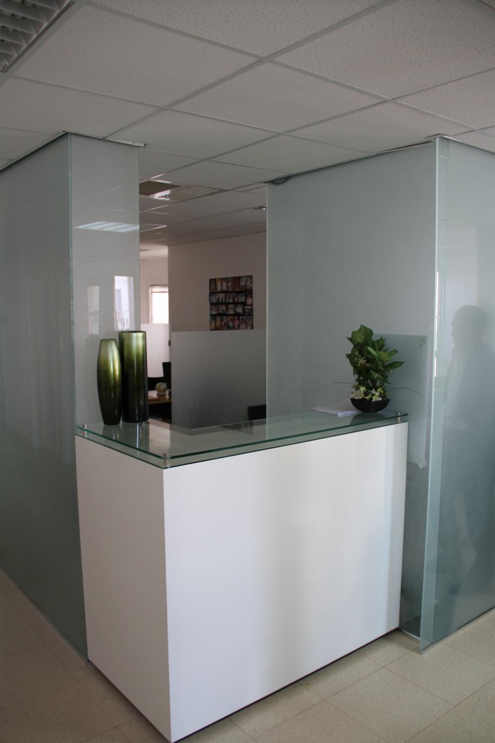 View of the reception desk