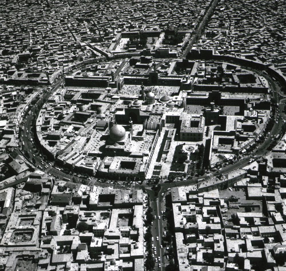 Imam Riza Shrine Complex - Aerial view of the Imam Riza Shrine Complex from southwest.