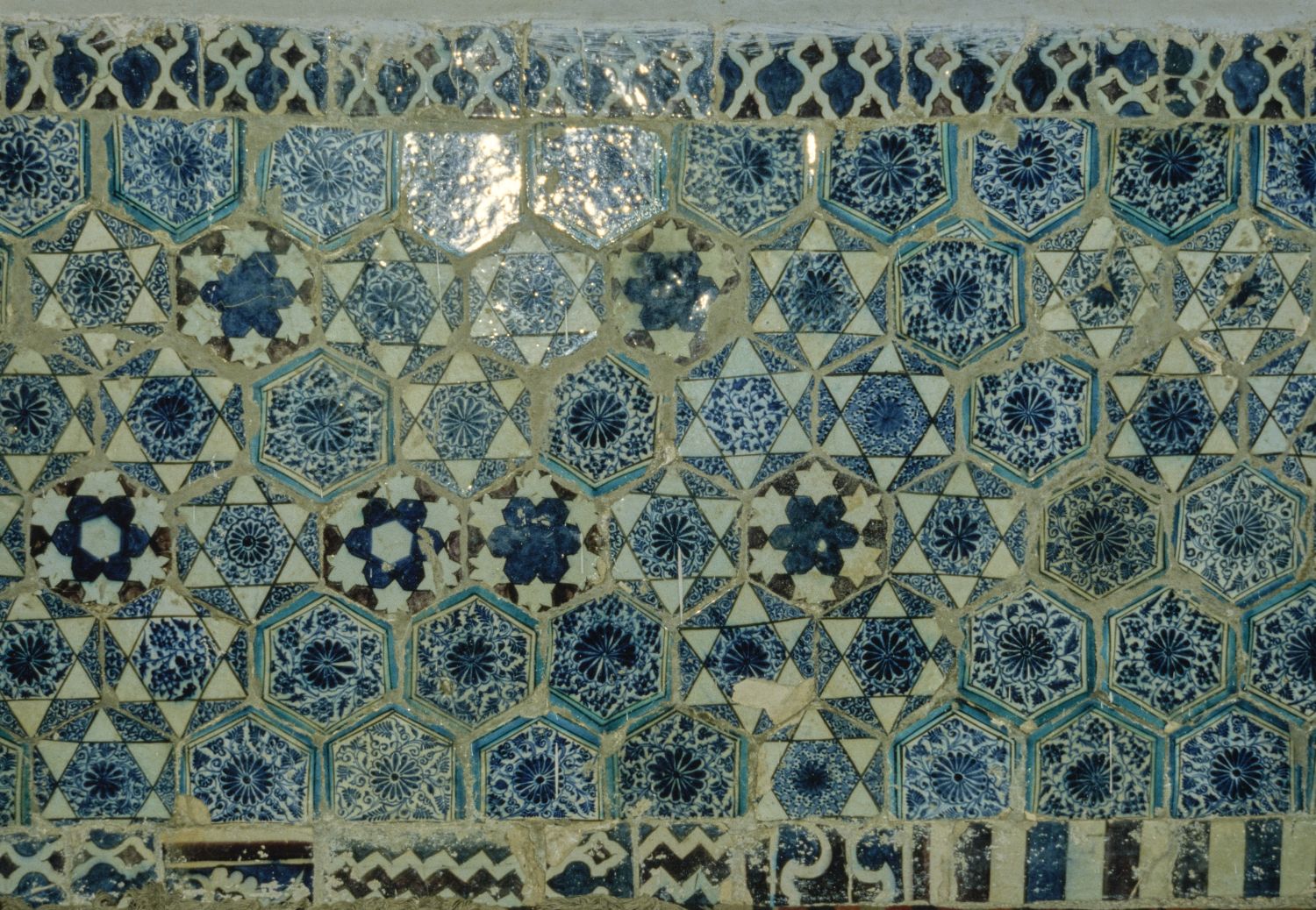 Mosque: close view of tile revetment.