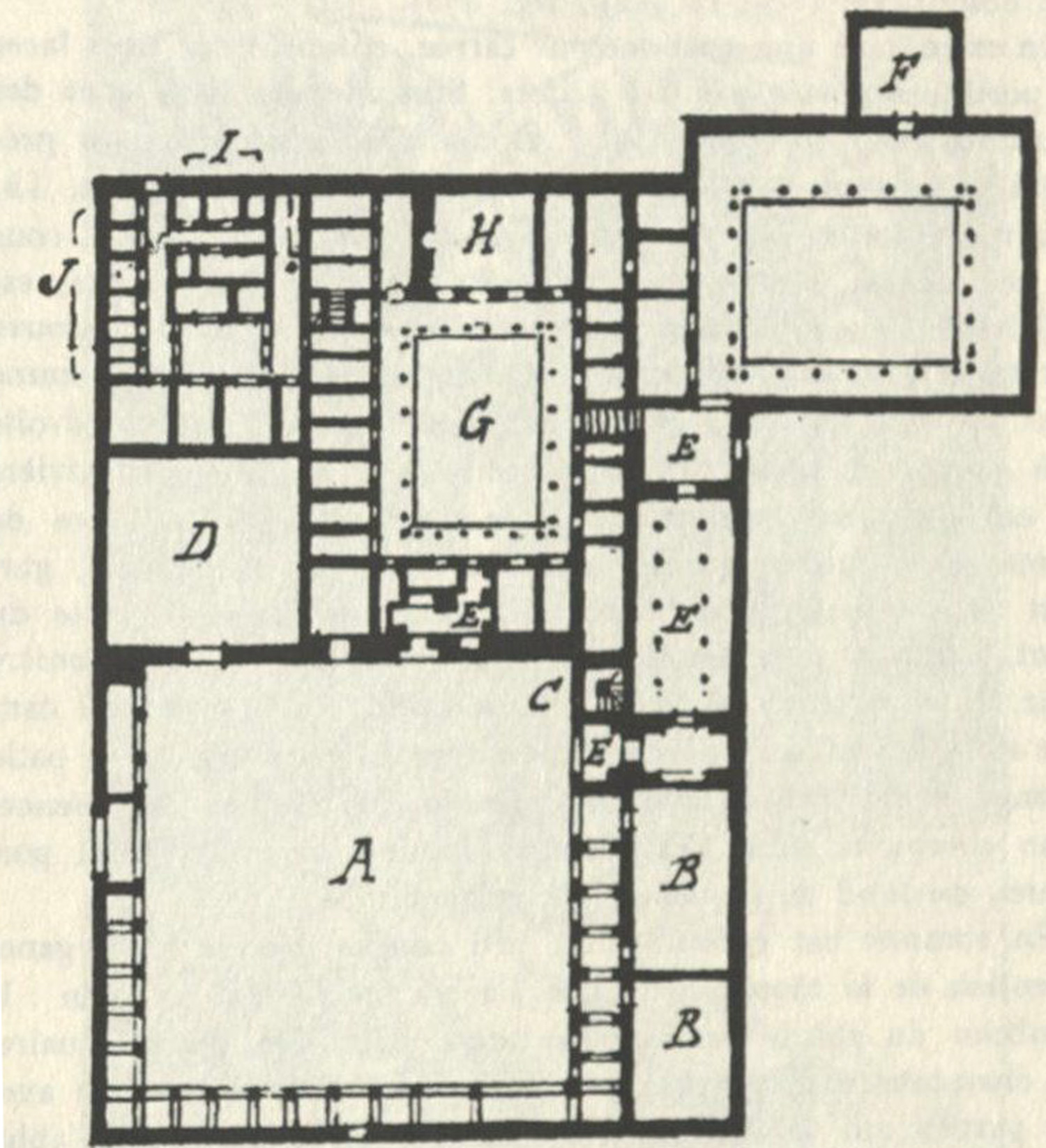 Drawing by Georges Marçais showing the layout of the complex.