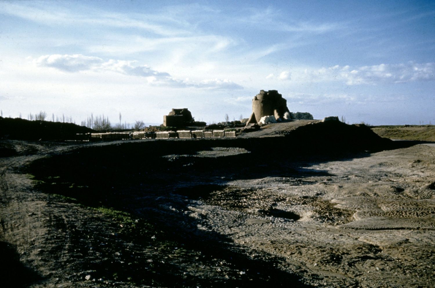 General view of a brickyard in the vicinity of Hamadan, Iran.