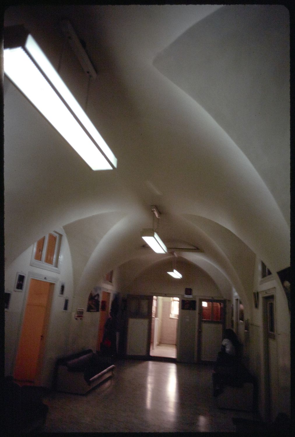View of corridor on ground level.