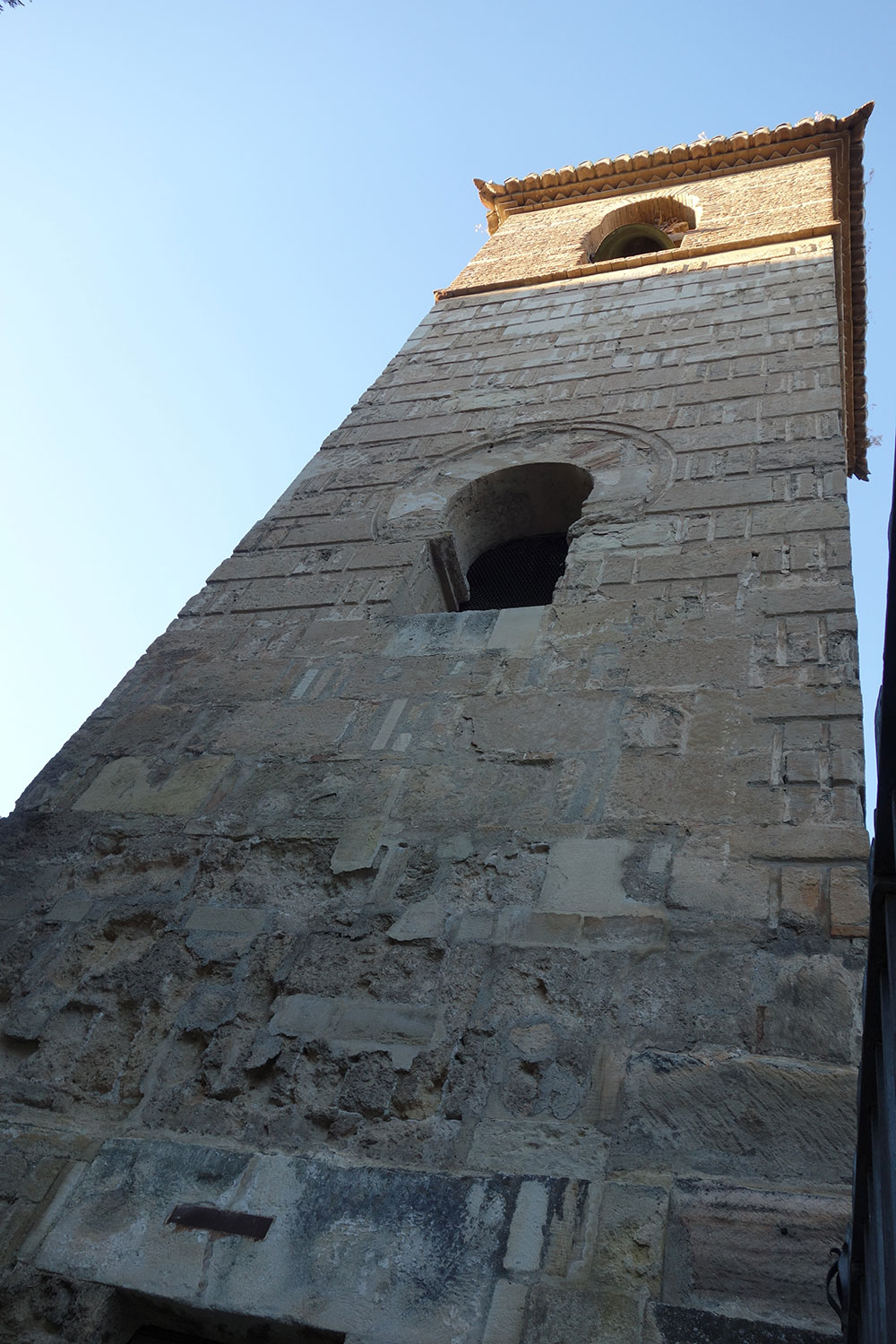 Minaret at Iglesia de San José - <p>close view looking up</p>