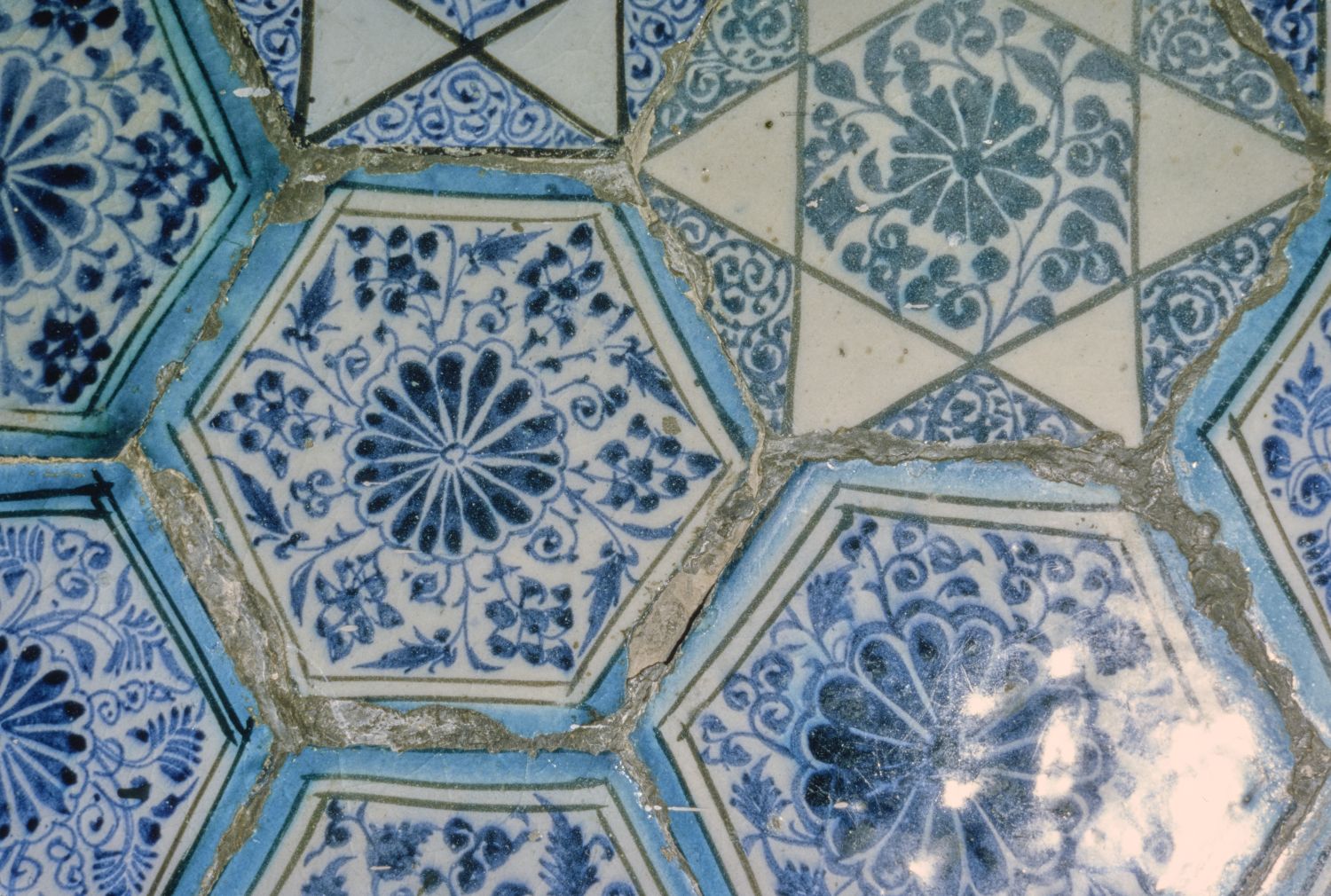Detail view of tile revetment.