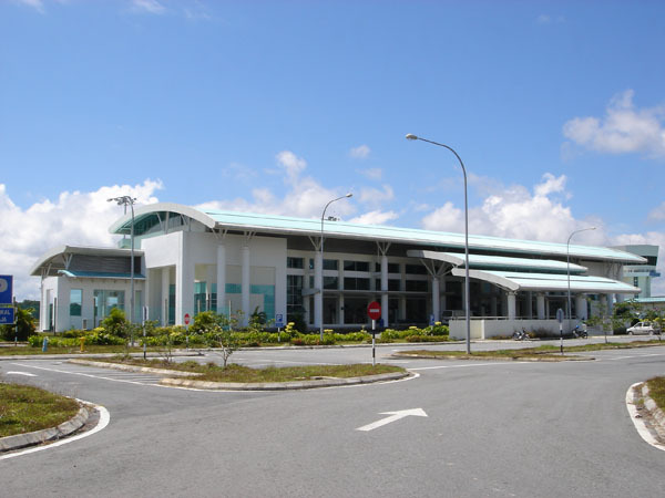 Landside view of terminal building
