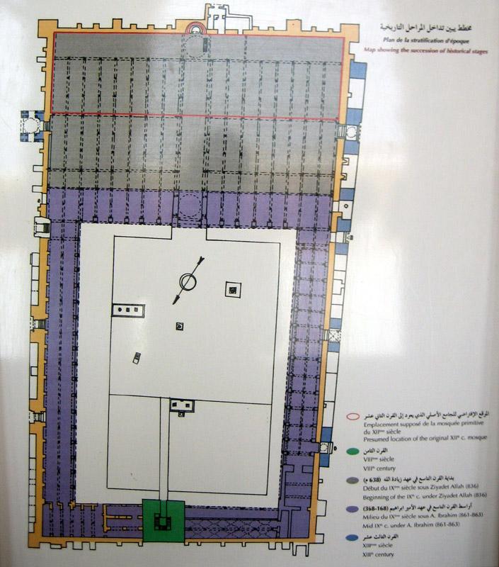 Jami' Uqba Ibn Nafi' - Mosque plan