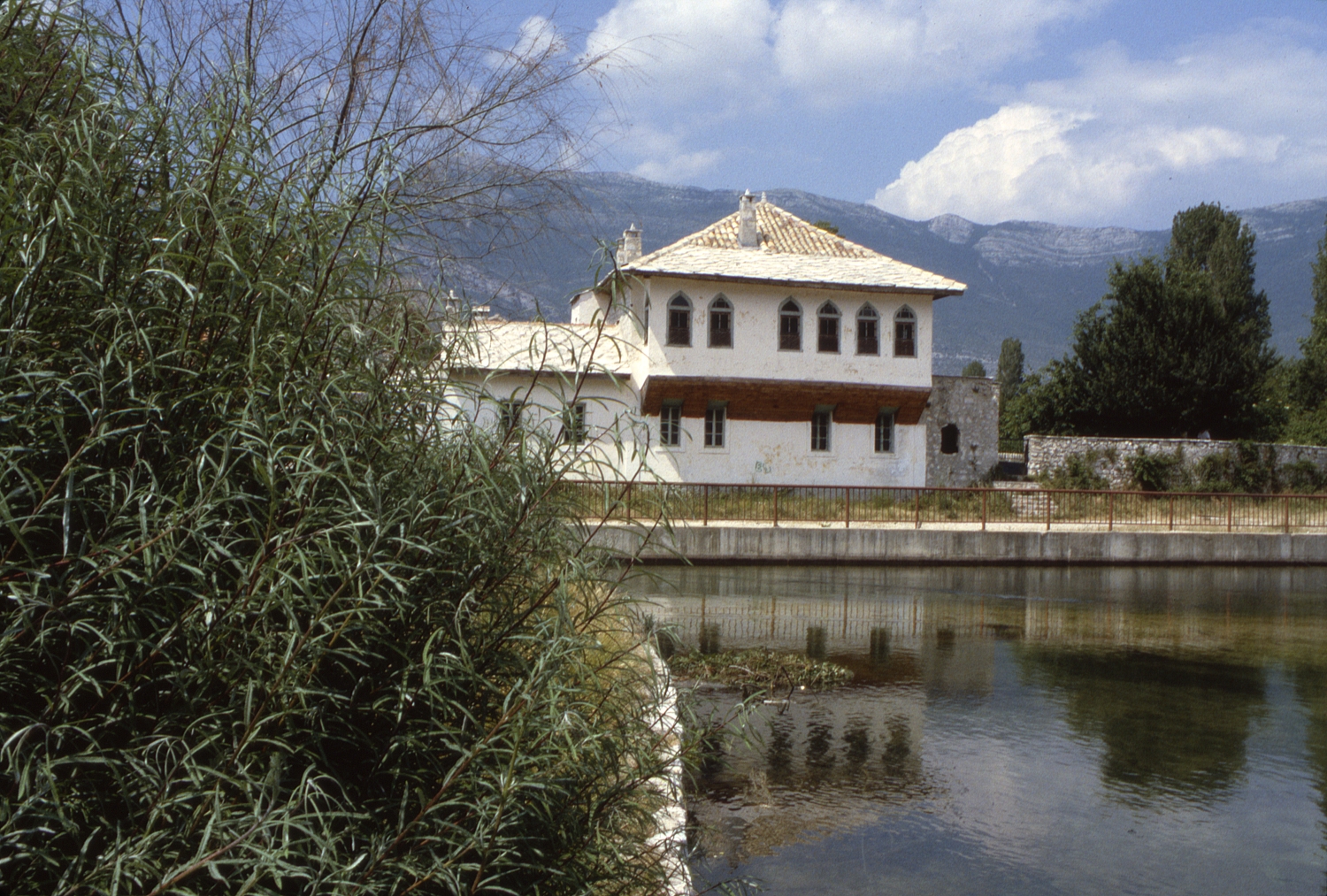 Exterior view from the south across the Trebišnjica River