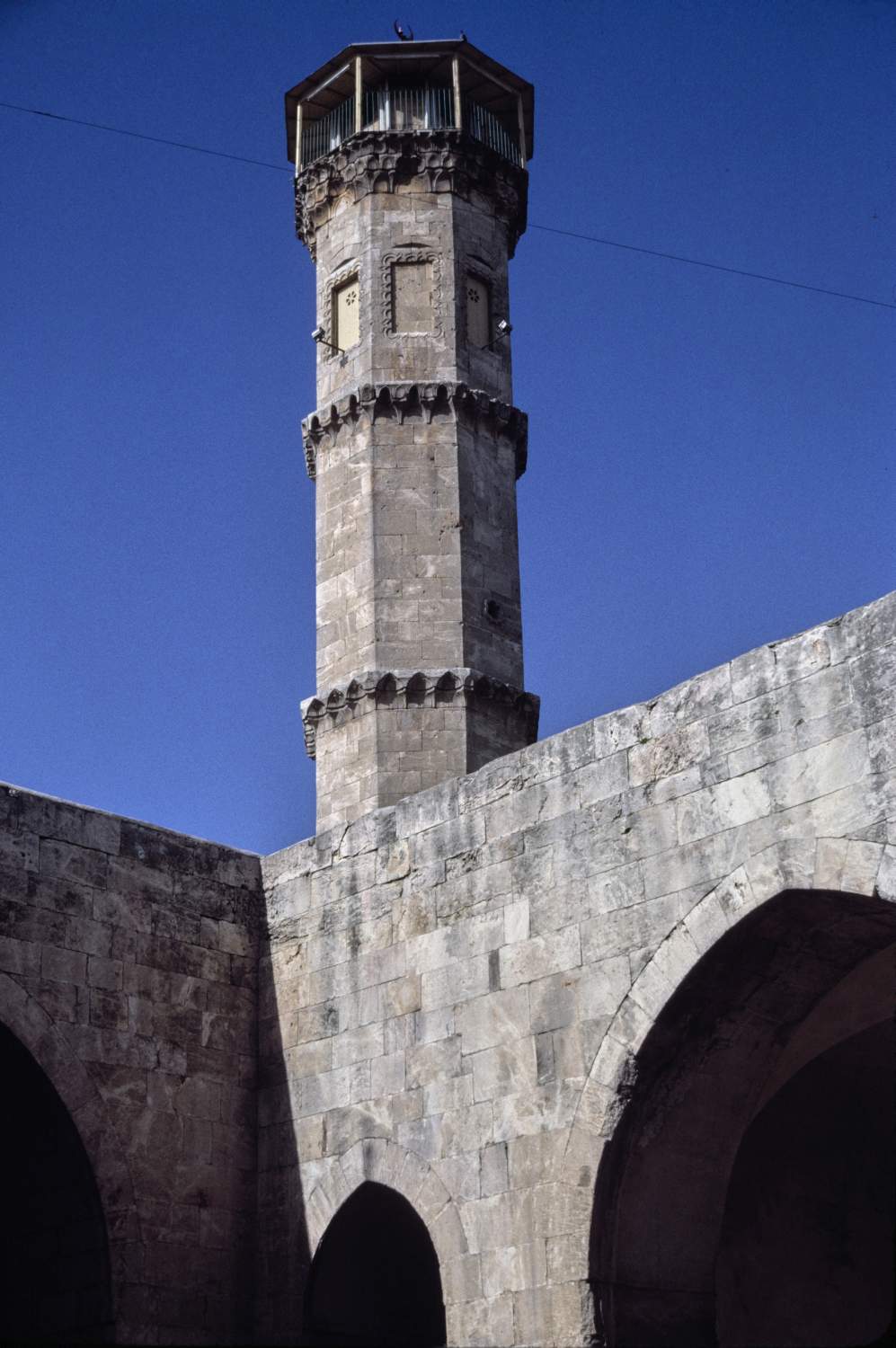 View onto Minaret from Interior Courtyard 