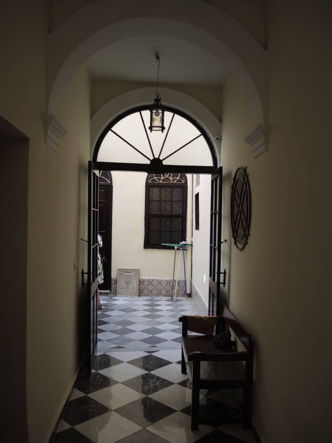 View toward the entrance from inside the entry hall