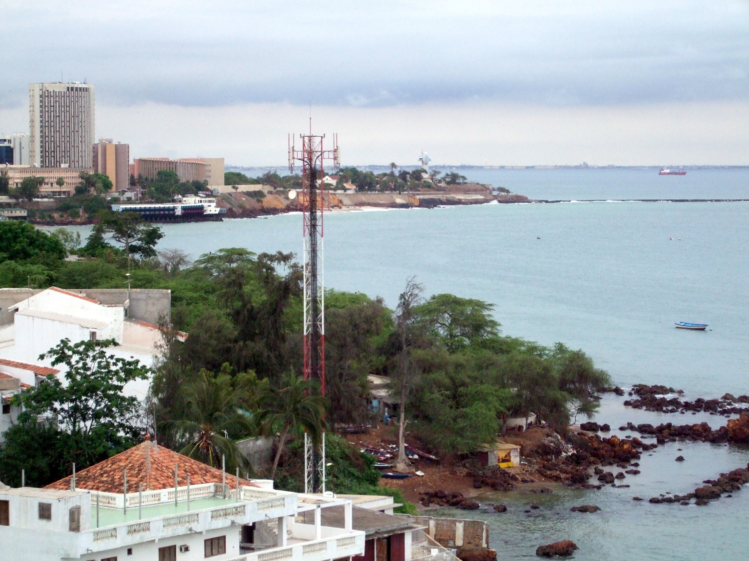 Dakar - Elevated view of coastline at Anse Bernard Beach