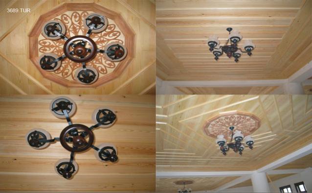 Original wood curved ceiling ornaments