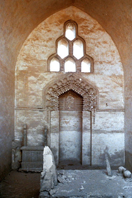Interior view of the iwan with mihrab