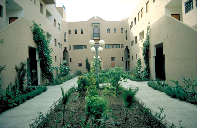 Courtyard of an apartment block
